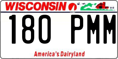 WI license plate 180PMM