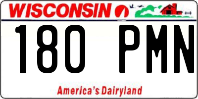 WI license plate 180PMN