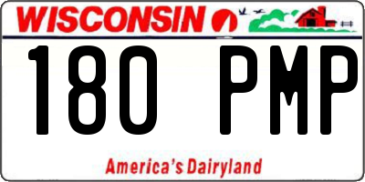 WI license plate 180PMP