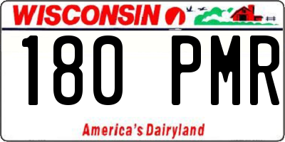 WI license plate 180PMR