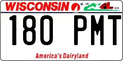 WI license plate 180PMT