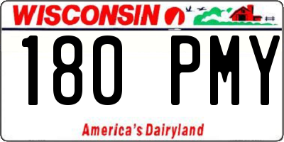 WI license plate 180PMY