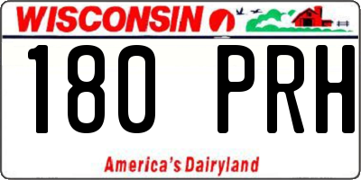 WI license plate 180PRH