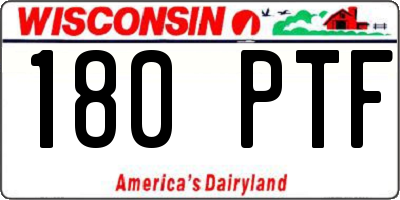 WI license plate 180PTF