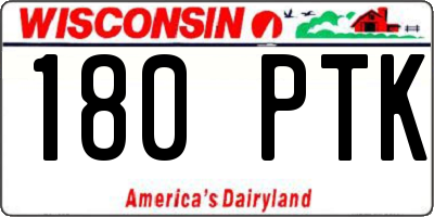 WI license plate 180PTK