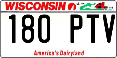 WI license plate 180PTV