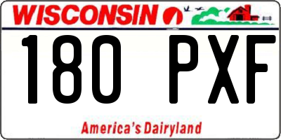 WI license plate 180PXF