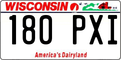 WI license plate 180PXI