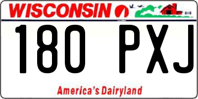 WI license plate 180PXJ