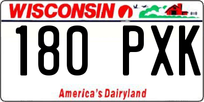 WI license plate 180PXK