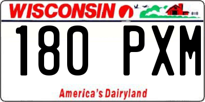 WI license plate 180PXM
