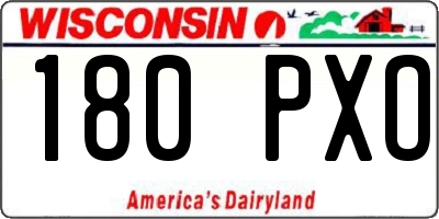WI license plate 180PXO