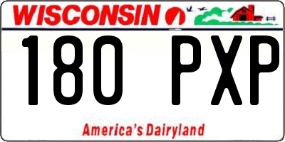 WI license plate 180PXP