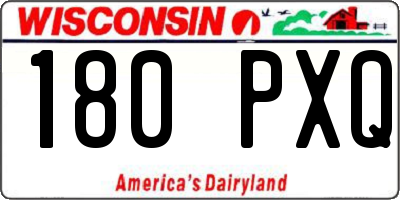WI license plate 180PXQ