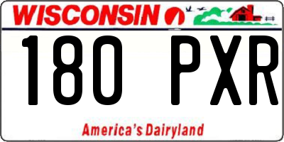WI license plate 180PXR