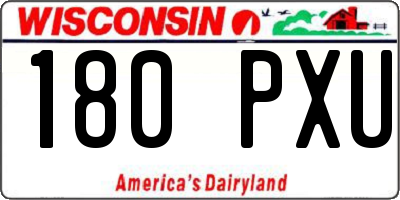 WI license plate 180PXU