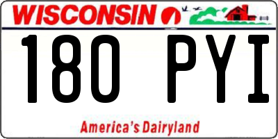 WI license plate 180PYI