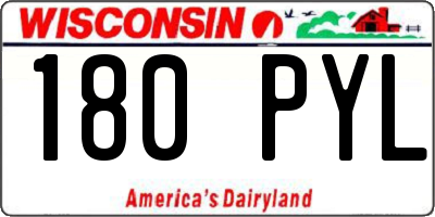 WI license plate 180PYL
