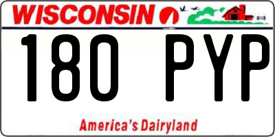 WI license plate 180PYP