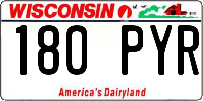 WI license plate 180PYR