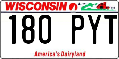 WI license plate 180PYT