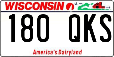 WI license plate 180QKS
