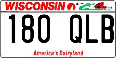 WI license plate 180QLB