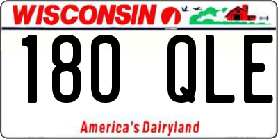 WI license plate 180QLE
