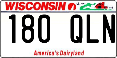 WI license plate 180QLN