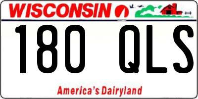 WI license plate 180QLS