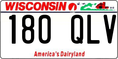 WI license plate 180QLV