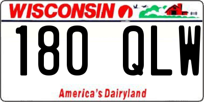 WI license plate 180QLW