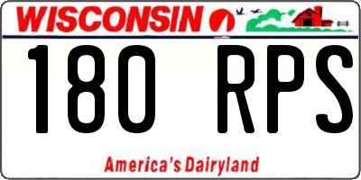 WI license plate 180RPS
