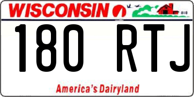 WI license plate 180RTJ