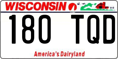 WI license plate 180TQD