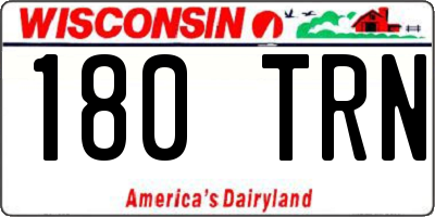 WI license plate 180TRN