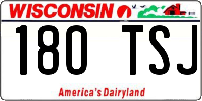 WI license plate 180TSJ