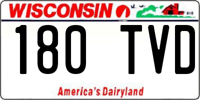 WI license plate 180TVD