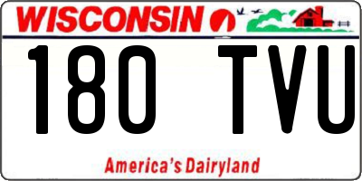 WI license plate 180TVU