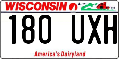 WI license plate 180UXH
