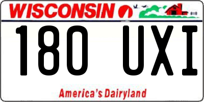 WI license plate 180UXI