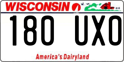 WI license plate 180UXO