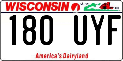 WI license plate 180UYF