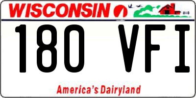 WI license plate 180VFI