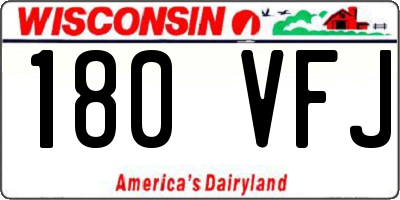 WI license plate 180VFJ