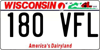 WI license plate 180VFL