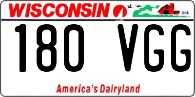 WI license plate 180VGG