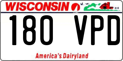 WI license plate 180VPD