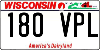 WI license plate 180VPL