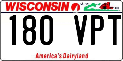 WI license plate 180VPT